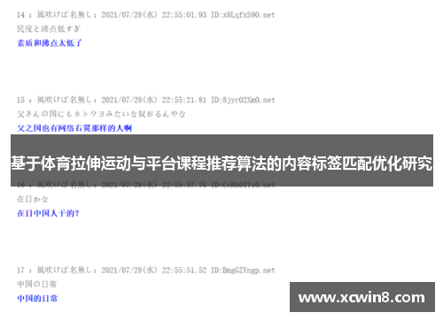 基于体育拉伸运动与平台课程推荐算法的内容标签匹配优化研究